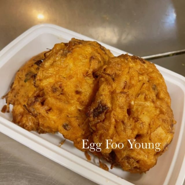 Roast Pork Egg Foo Young.